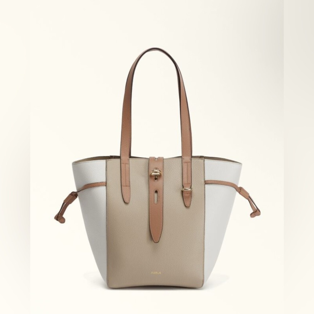 Furla Tan and Cream Women's NET Tote